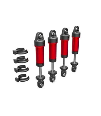 Traxxas Shocks GTM 6061-T6 aluminum (red-anodized) (fully assembled w/o springs) (4) TRX9764-RED