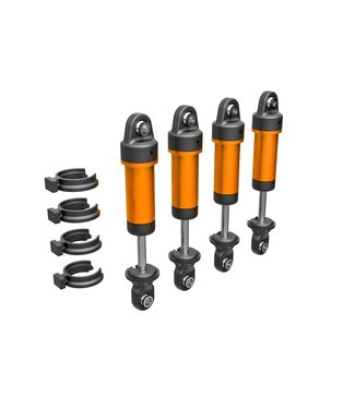 Traxxas Shocks GTM 6061-T6 aluminum (orange-anodized) (fully assembled w/o springs) (4) TRX9764-ORNG