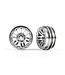 Traxxas Wheels 1.0 (satin chrome) (2) TRX9768-SATIN