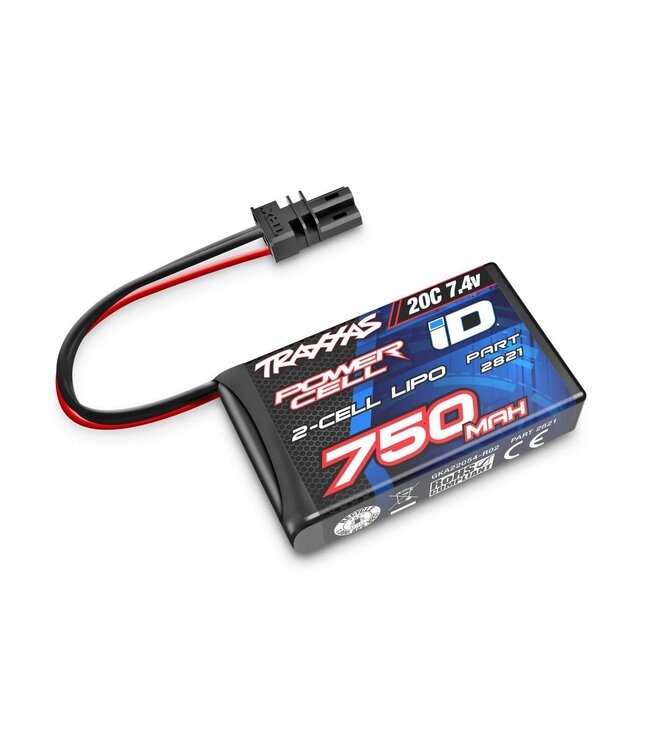 Power Cell LiPo 750mAh 7.4V 2S 20C for 1/18 crawlers TRX2821