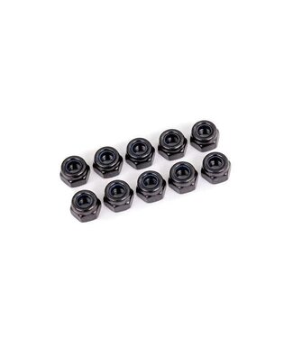 Traxxas Nuts 4mm nylon locking black (10) TRX1748