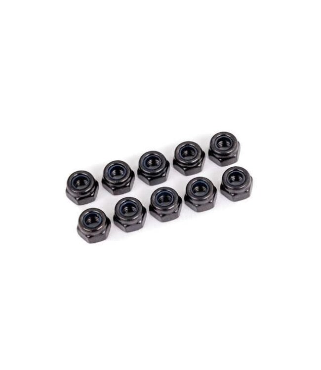 Nuts 4mm nylon locking black (10) TRX1748