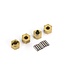 Traxxas Wheel hubs 7mm hex (brass) (4) with axle pins (8) TRX9750X