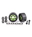 Traxxas Wheeliebar wheels 6061-T6 aluminum (green-anodized) (2) with bearings and axle TRX7775G