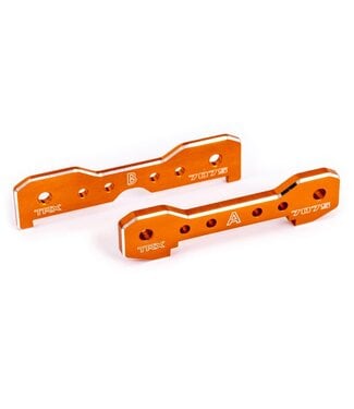 Traxxas Tie bars front 7075-T6 aluminum (orange-anodized) (fits Sledge) TRX9629T