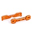Traxxas Tie bars front 7075-T6 aluminum (orange-anodized) (fits Sledge) TRX9629T