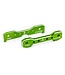 Traxxas Tie bars front 7075-T6 aluminum (green-anodized) (fits Sledge) TRX9629G