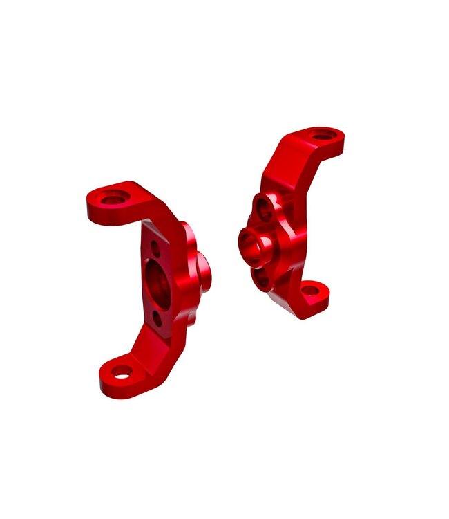 Caster blocks 6061-T6 aluminum (red-anodized) (left & right) TRX9733-RED