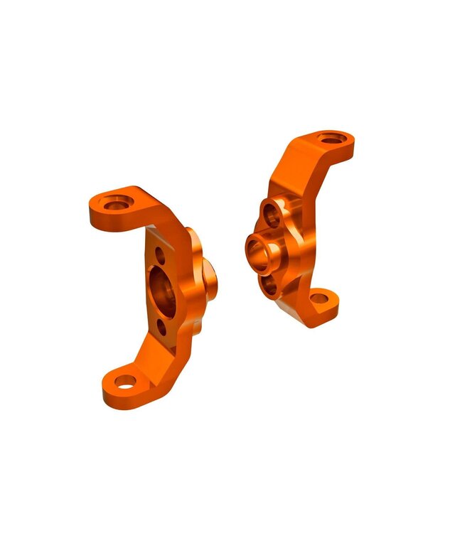 Caster blocks 6061-T6 aluminum (orange-anodized) (left & right) TRX9733-ORNG