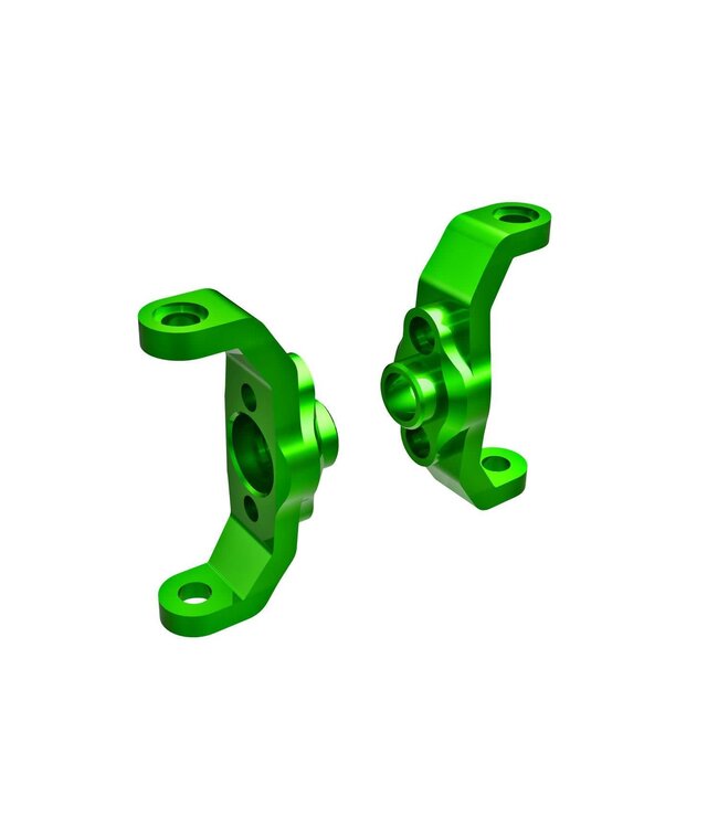 Caster blocks 6061-T6 aluminum (green-anodized) (left & right) TRX9733-GRN
