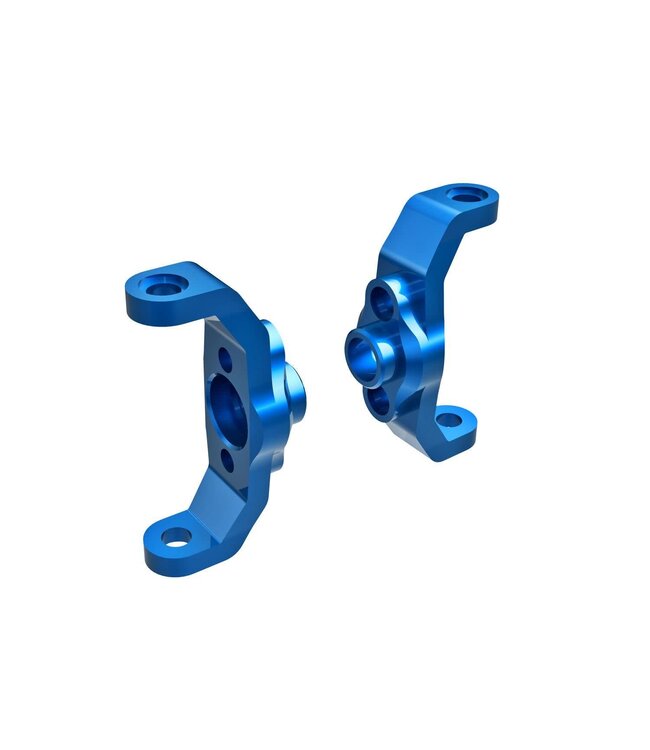 Caster blocks 6061-T6 aluminum (blue-anodized) (left & right) TRX9733-BLUE