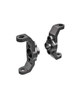 Traxxas Caster blocks 6061-T6 aluminum (dark titanium-anodized) (left & right) TRX9733-GRAY