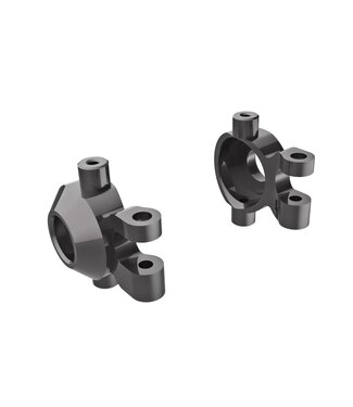 Traxxas Steering blocks 6061-T6 aluminum (gray-anodized) (left & right) with (2) 2.5x12mm and 2x6mm (4) TRX9737-GRAY
