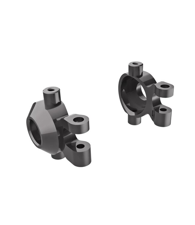 Steering blocks 6061-T6 aluminum (gray-anodized) (left & right) with (2) 2.5x12mm and 2x6mm (4) TRX9737-GRAY