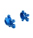 Traxxas Steering blocks 6061-T6 aluminum (blue-anodized) (left & right) with (2) 2.5x12mm and 2x6mm (4) TRX9737-BLUE