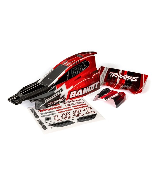 Body Bandit Brushed 2022 black & red (painted with decals applied)