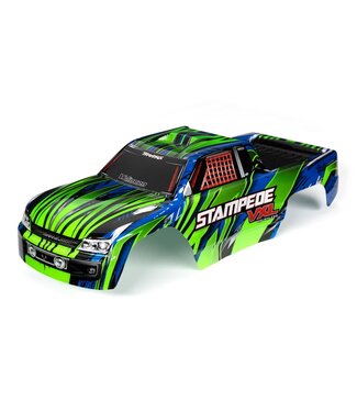 Traxxas Body Stampede VXL 2022 green & blue (painted with decals applied)