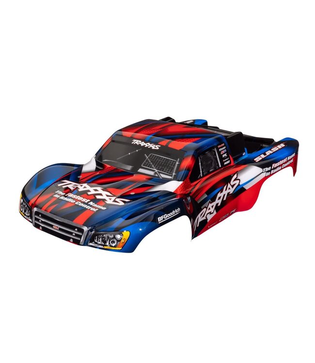 Body Slash 2WD (also fits Slash VXL & Slash 4X4) red/blue 2022 (painted with decals applied)