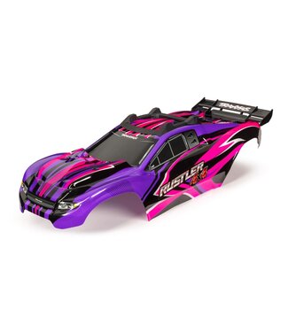 Traxxas Body Rustler 4X4 pink & purple 2022 (complete) (assembled with front & rear body mounts and rear body support for clipless mounting)