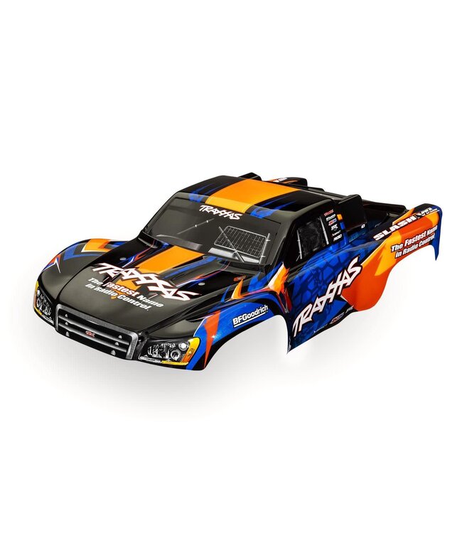 Body Slash VXL 2WD 2022 (also fits Slash 4X4) orange & blue (painted with decals applied)