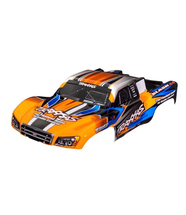 Body Slash 4X4 2022 (also fits Slash 2WD) orange & blue (painted with decals applied)