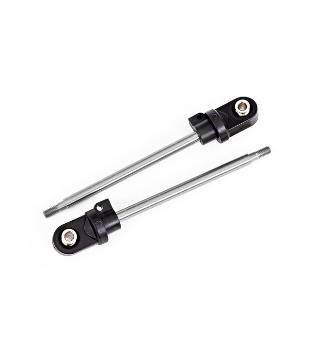 Shock shaft 92mm (GTX) (steel chrome finish) (2) (assembled with rod ends & hollow balls)