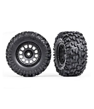 Traxxas Tires assembled glued (XRT matt black rim with Maxx AT tires) (left & right)