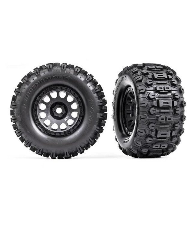 Tires assembled glued (XRT matt black rim with Sledgehammer tires)