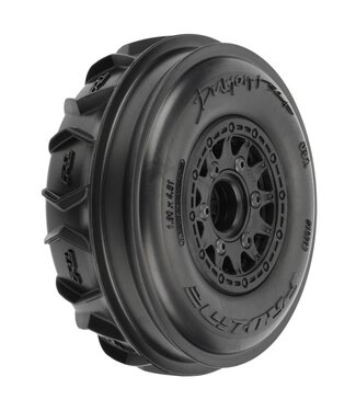 Proline RC Proline 1/10 Dumont F/R Paddle Tire  2.2"/3.0" SC Mounted 12MM Black on Raid (2)