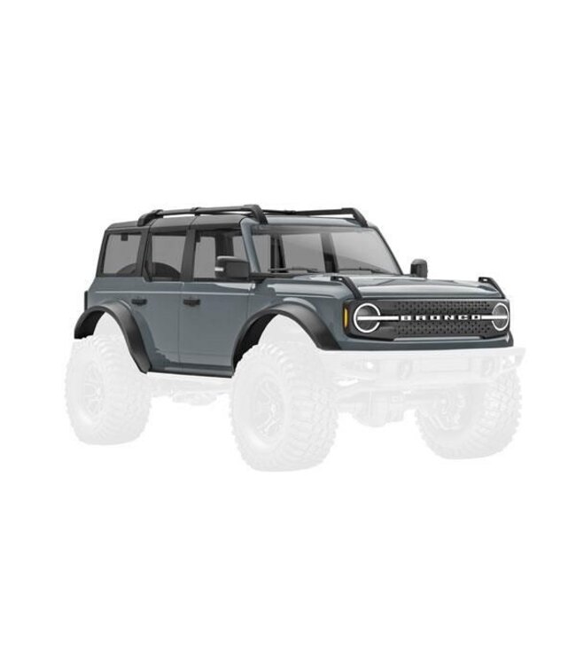 Body, Ford Bronco, complete, dark gray (includes grille, side mirrors, door handles, fender flares, windshield wipers, spare tire mount, & clipless mounting) (requires #9735 front & rear bumpers)