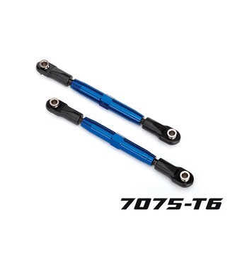Traxxas Camber links rear (tubes blue-anodized 7075-T6) assembled with rod ends and hollow balls