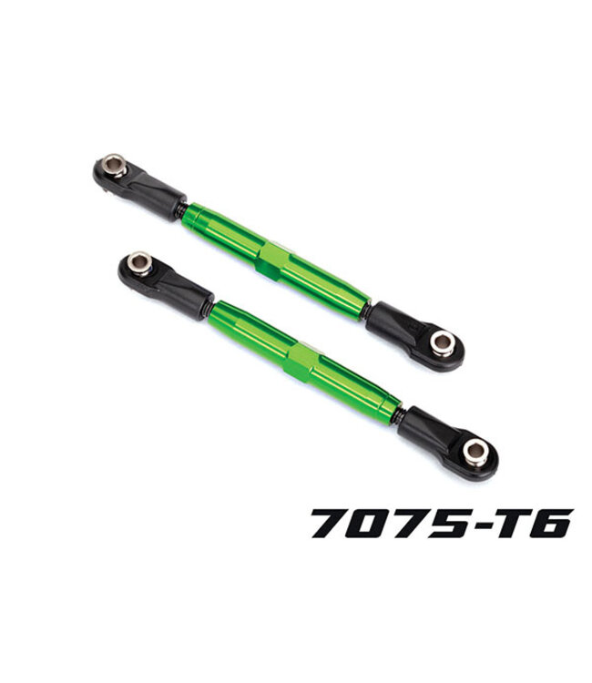 Camber links rear (tubes green-anodized 7075-T6) assembled with rod ends and hollow balls TRX3644G