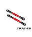 Traxxas Camber links front (tubes red-anodized 7075-T6) with rod ends and hollow balls TRX3643R