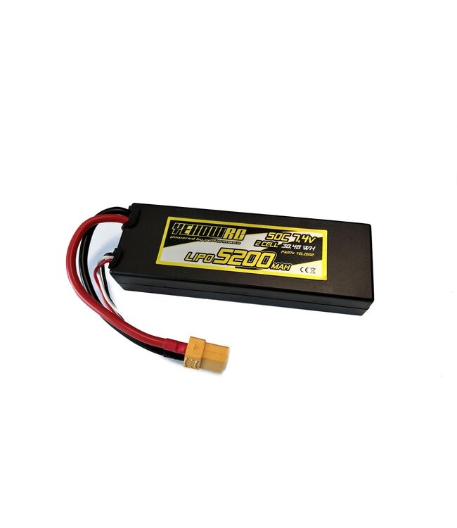 YellowRC LiPo 5200mAh 7,4V 2S 50C Hardcase XT-90