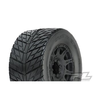 Proline RC Street Fighter HP 3.8" BELTED Tires MTD on Raid rims (PRO1016710)