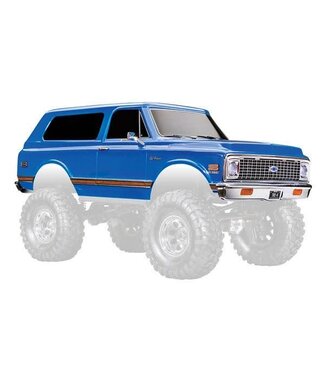 Traxxas Body Chevrolet Blazer (1972) complete blue (includes grille, side mirrors, door handles, windshield wipers, front & rear bumpers) requires #8072X inner fenders