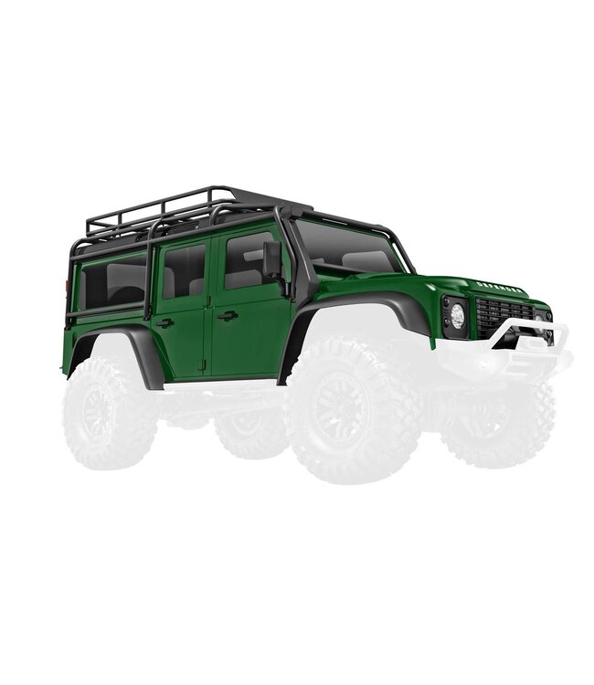 Body Land Rover Defender Green 1:18 complete TRX9712G