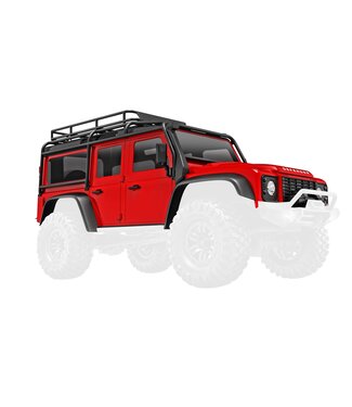 Traxxas Body Land Rover Defender Red 1:18 complete TRX9712R