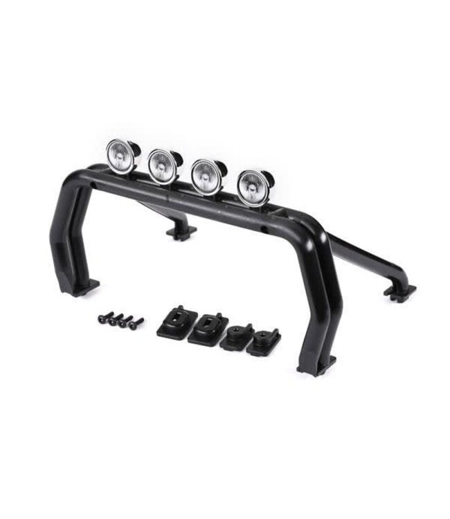 Roll bar (black) with mounts (front (2) rear (left & right) with 2.6x12mm BCS (self-tapping) (4) (fits #9212 body)