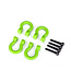 Traxxas Bumper D-rings green (front or rear) with 2.0x12 CS (4)