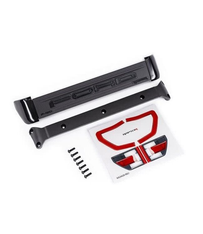 Tailgate trim with trim mount and 3x10mm BCS (7) (decals) (attaches to #10111 body) TRX10121