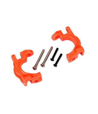 Traxxas Caster blocks extreme heavy duty Orange (left & right)(for use with #9080 upgrade kit) TRX9032-ORNG