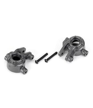 Traxxas Steering blocks extreme heavy duty gray left & right (for use with #9080 upgrade kit) TRX9037-GRAY