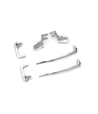 Traxxas Door handles (left & right) with mirrors side (left & right) and windshield wipers (fits #9811 body) TRX9817