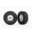 Traxxas Tires assembled (chrome 1.0' wheels Mickey Thompson Baja Pro XS 2.4x1.0' tires) (2) TRX9873