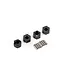 Traxxas Wheel hubs 7mm hex (4) with axle pins (4) TRX9750