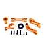 Traxxas Steering bellcranks (left & right) with draglink (6061-T6 aluminum orange-anodized) (fits X-Maxx) TRX7746-orange