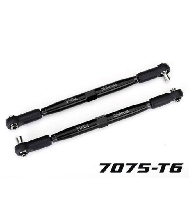 Toe links X-Maxx (TUBES black-anodized 7075-T6 aluminum stronger than titanium) (157mm) & aluminum wrench 10mm (1) TRX7748-BLK