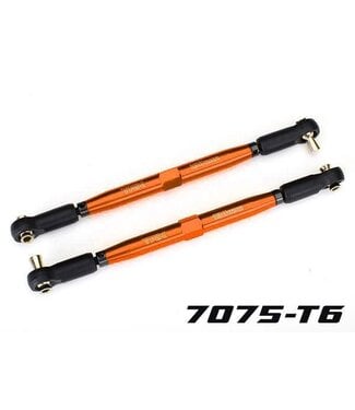 Traxxas Toe links X-Maxx (TUBES orange-anodized 7075-T6 aluminum stronger than titanium) (157mm) & aluminum wrench 10mm (1) TRX7748-ORNG