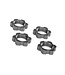 Traxxas Wheel nuts splined 17mm serrated (gray-anodized) (4) TRX7758-GRAY